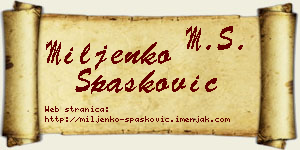 Miljenko Spasković vizit kartica